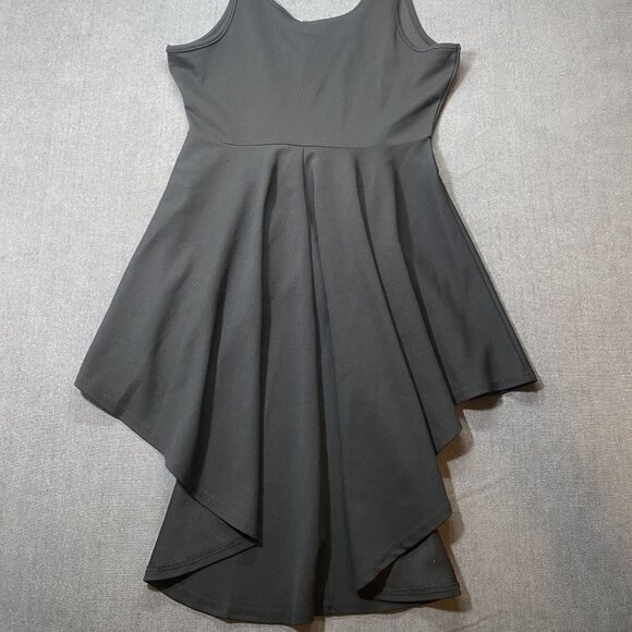 ReVamped Black Sleeveless High-Low Flare Cocktail Dress Womens Size Medium - Picture 2 of 9